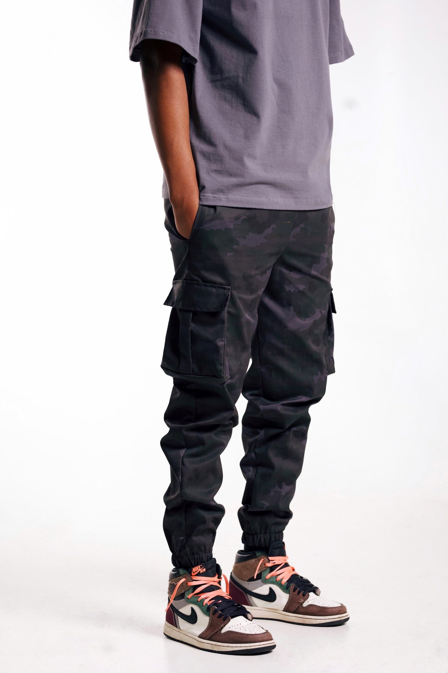 Black Camouflage Cargo Pants