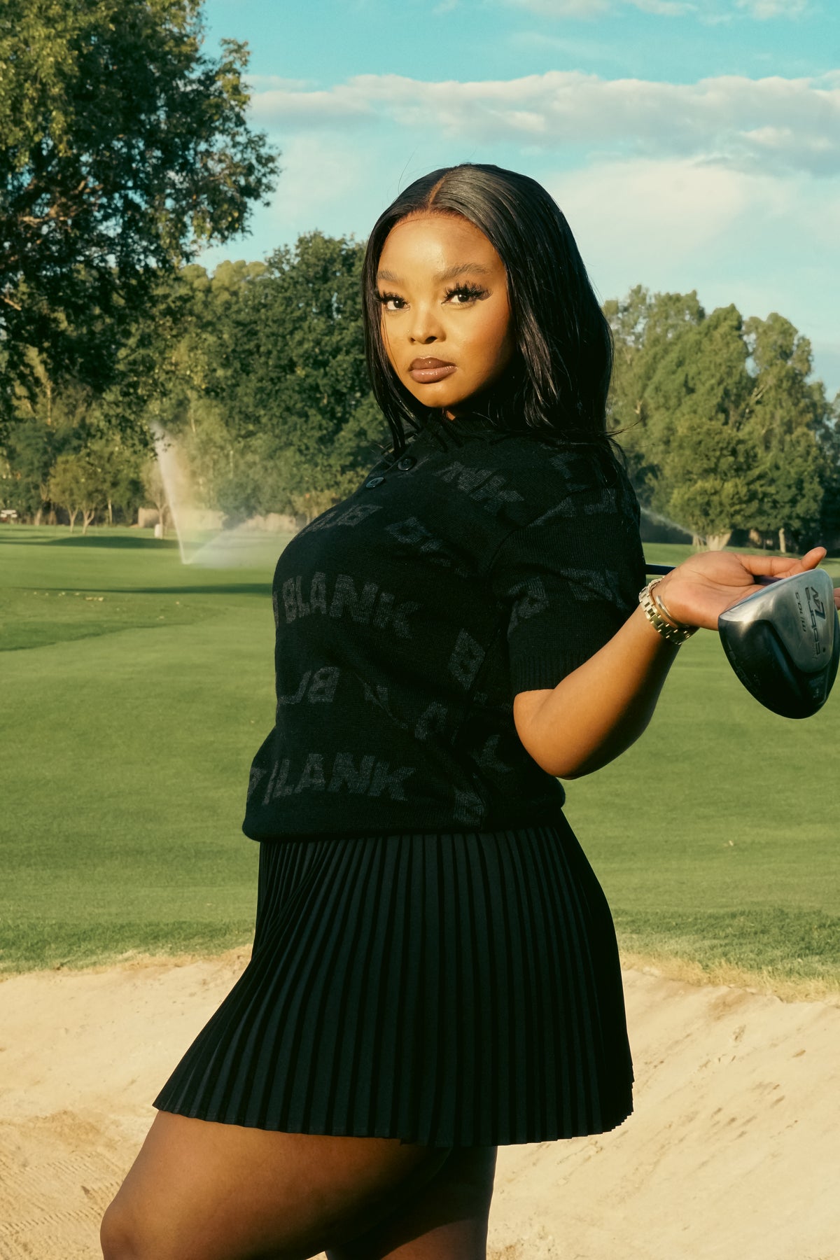 Blank Knitted Golf Shirt