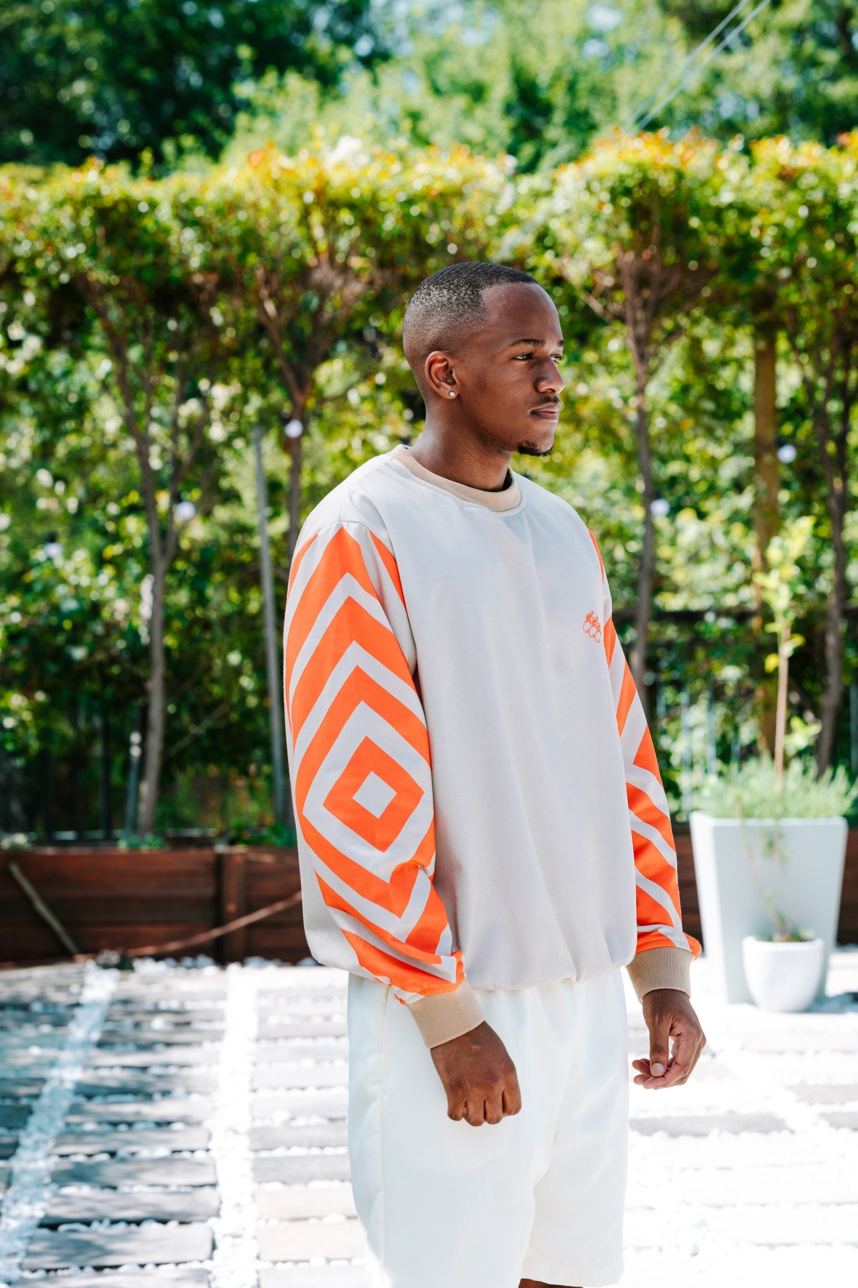 Monkey Shoulder X Blank Chevron Sweater