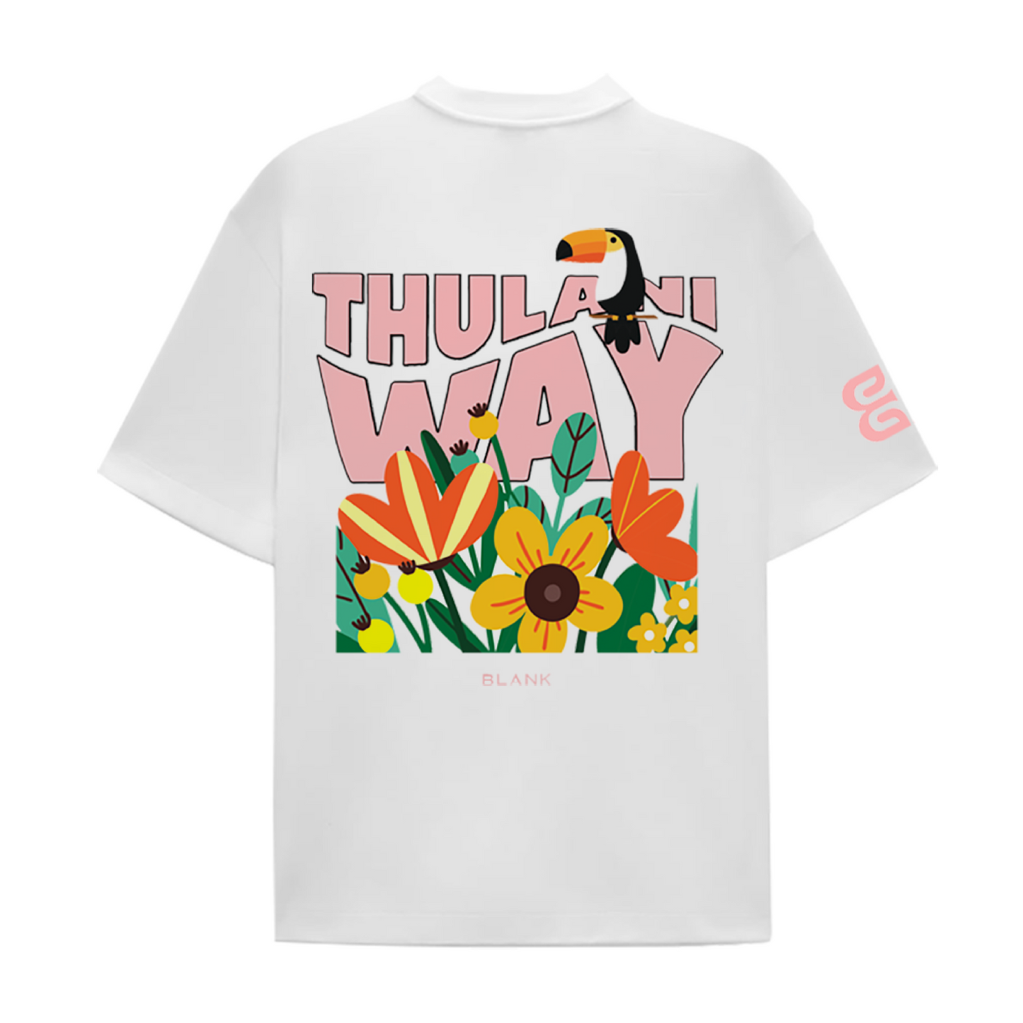 BLANK x THULANI WAY SUNSET T-SHIRT WHITE