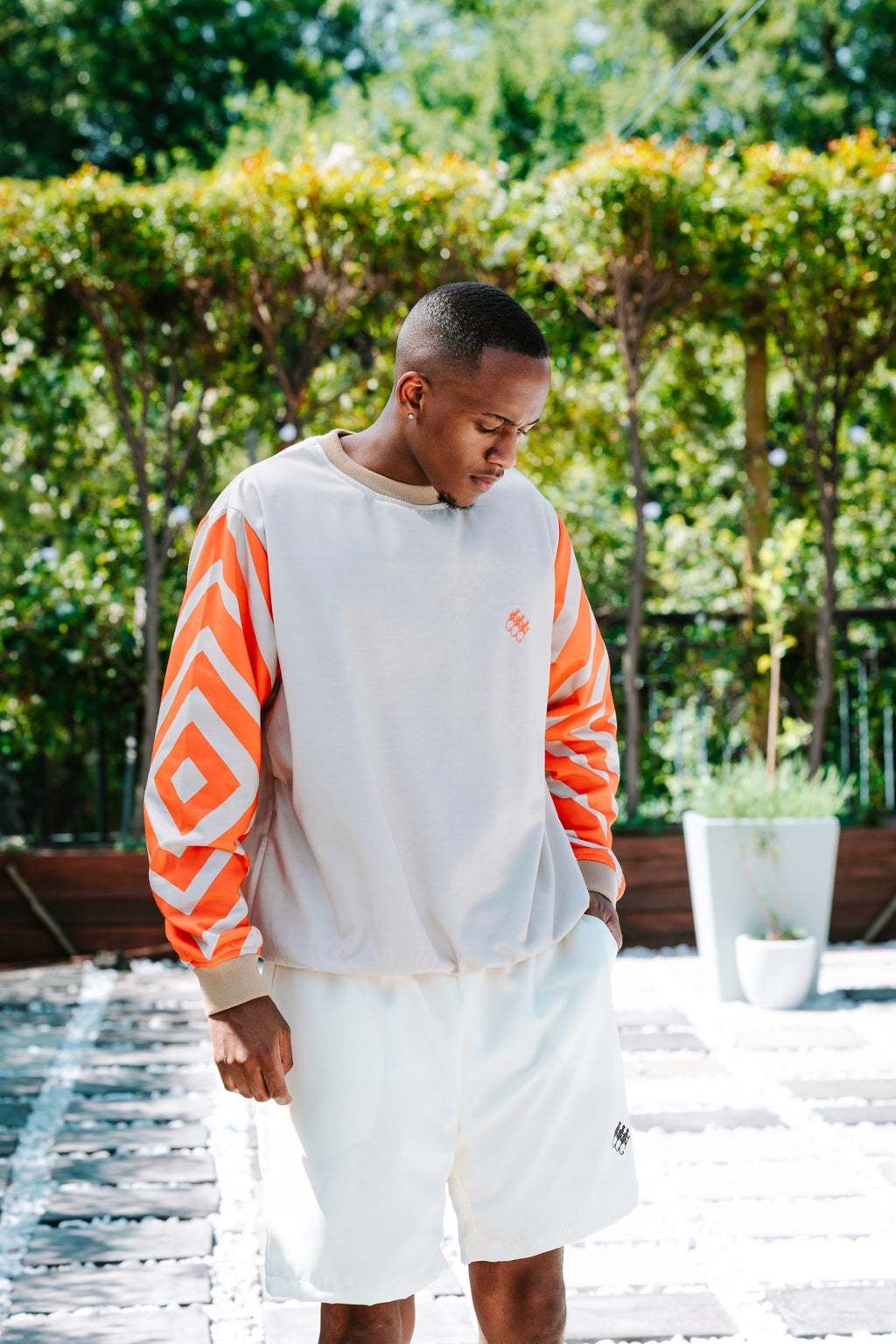 Monkey Shoulder X Blank Chevron Sweater