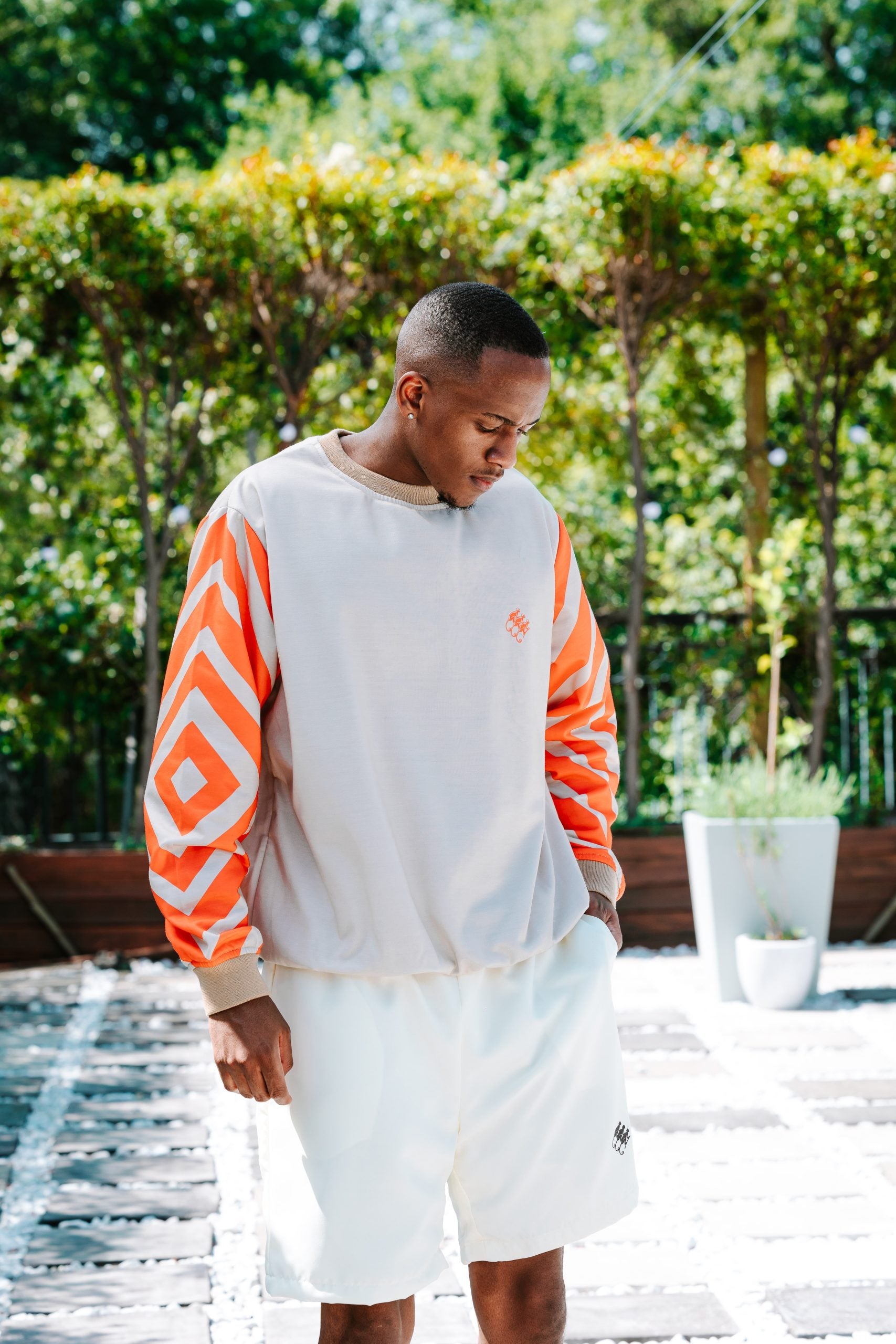 Monkey Shoulder X Blank Chevron Sweater