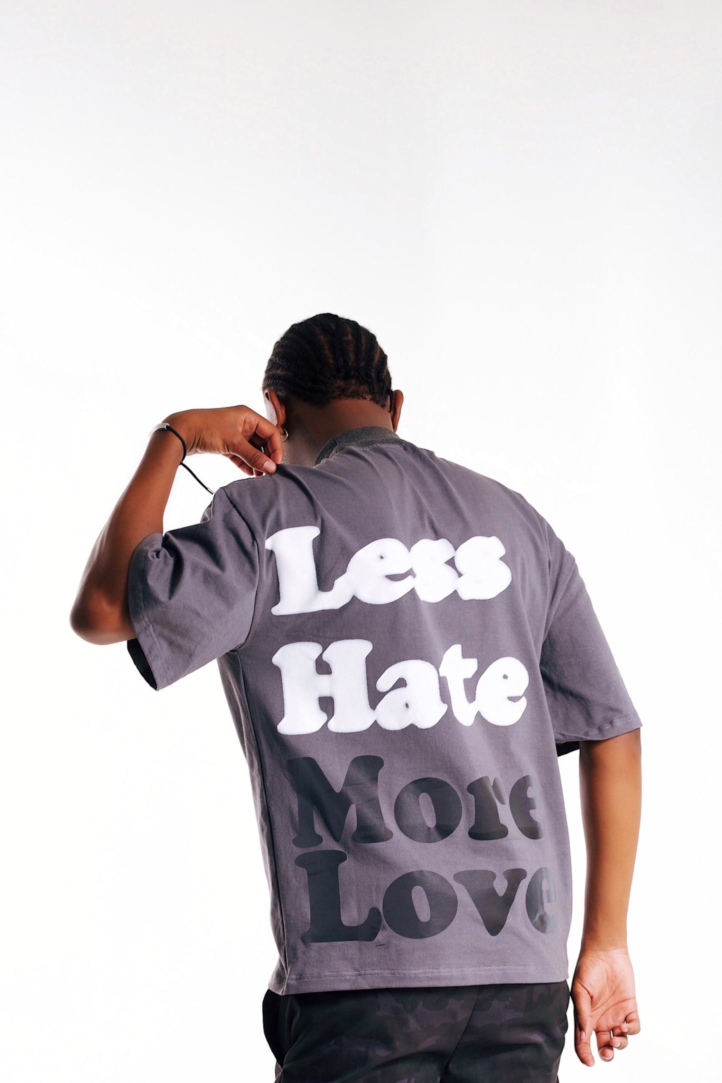 Less Hate Oversized T-Shirt (Holographic Effect)