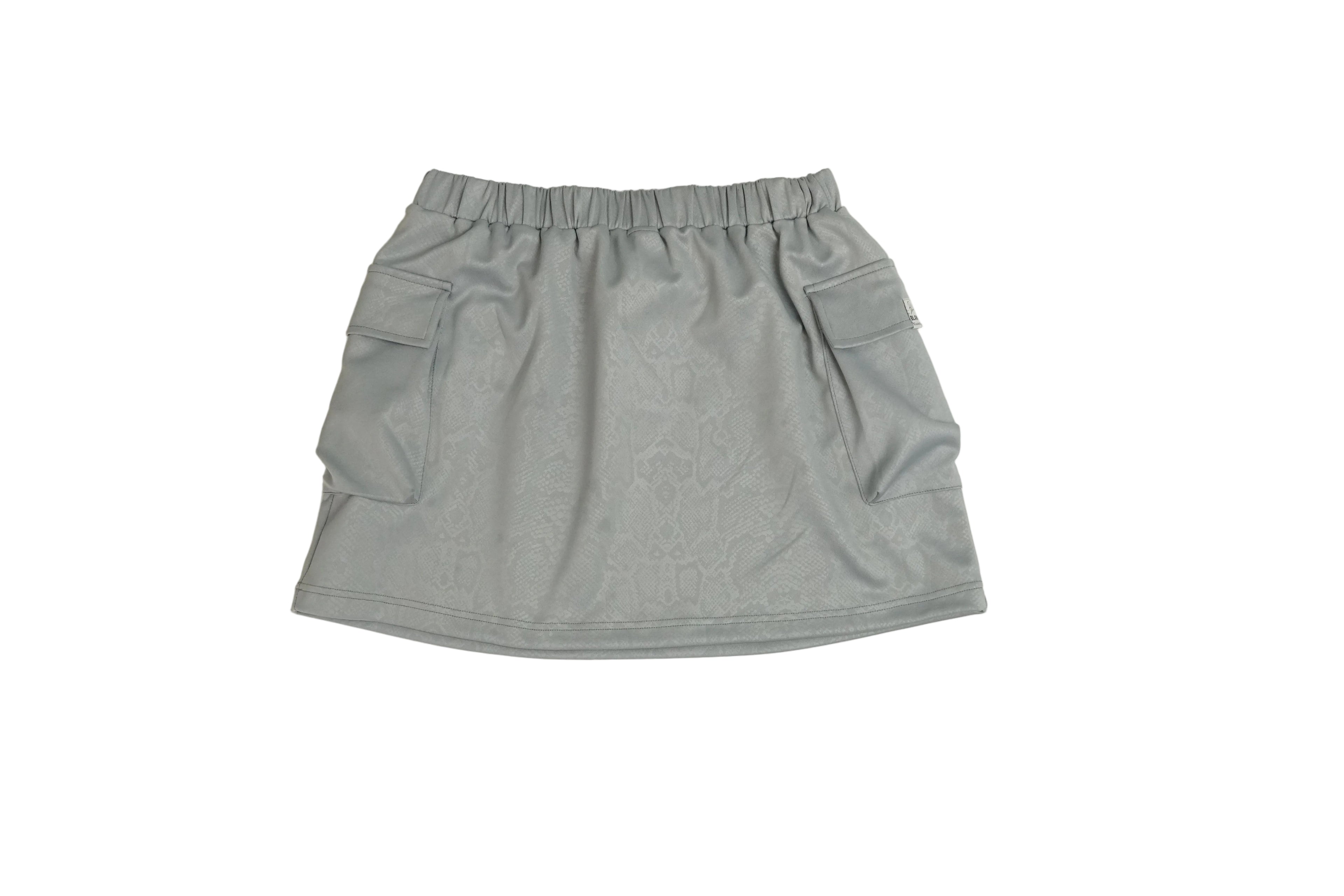 Embossed Snake Cargo Skirt