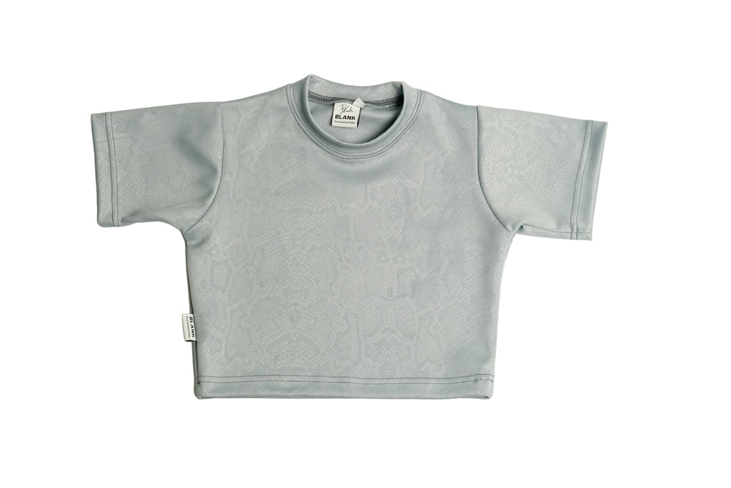 Embossed Snake Crop Top