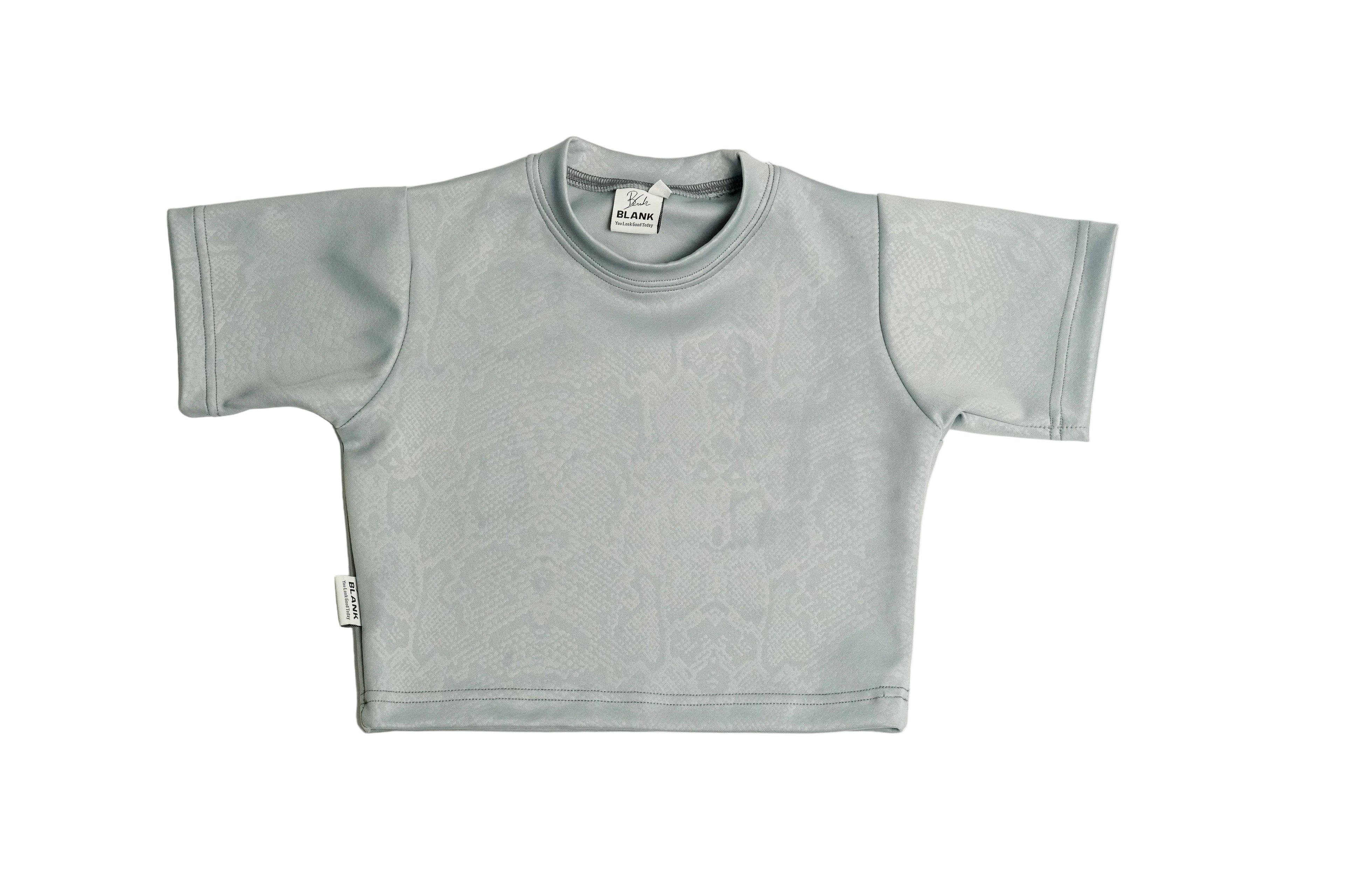 Embossed Snake Crop Top