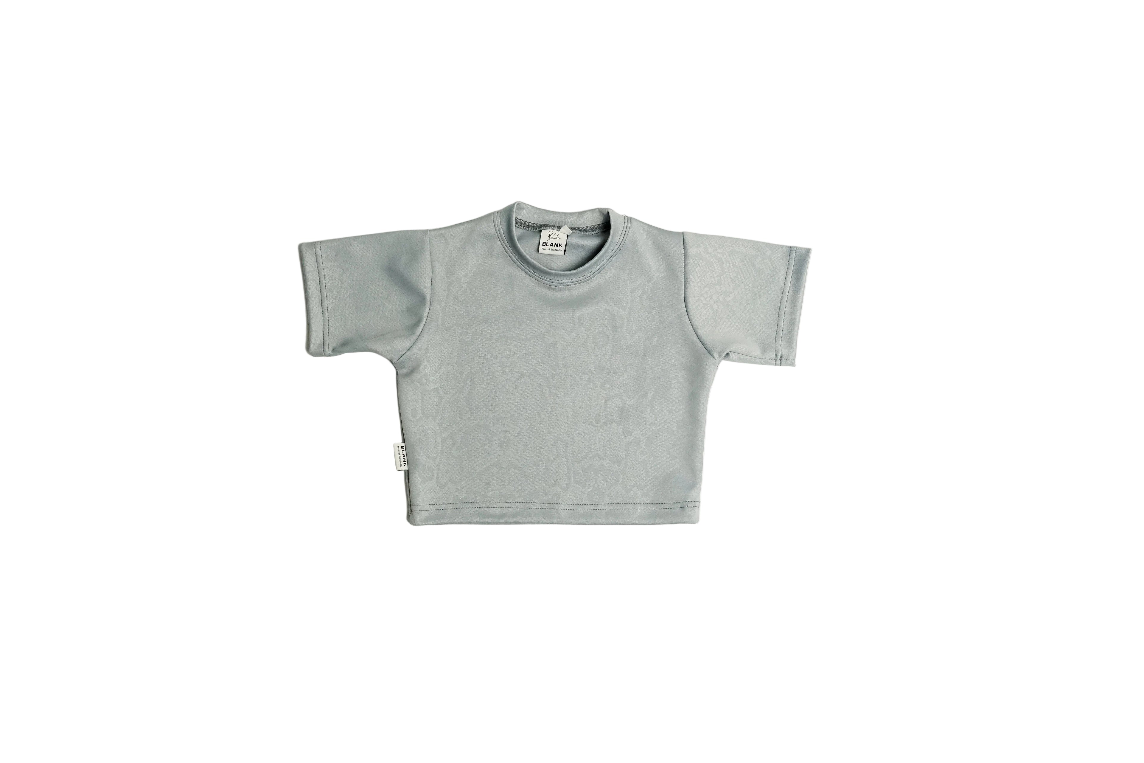 Embossed Snake Crop Top